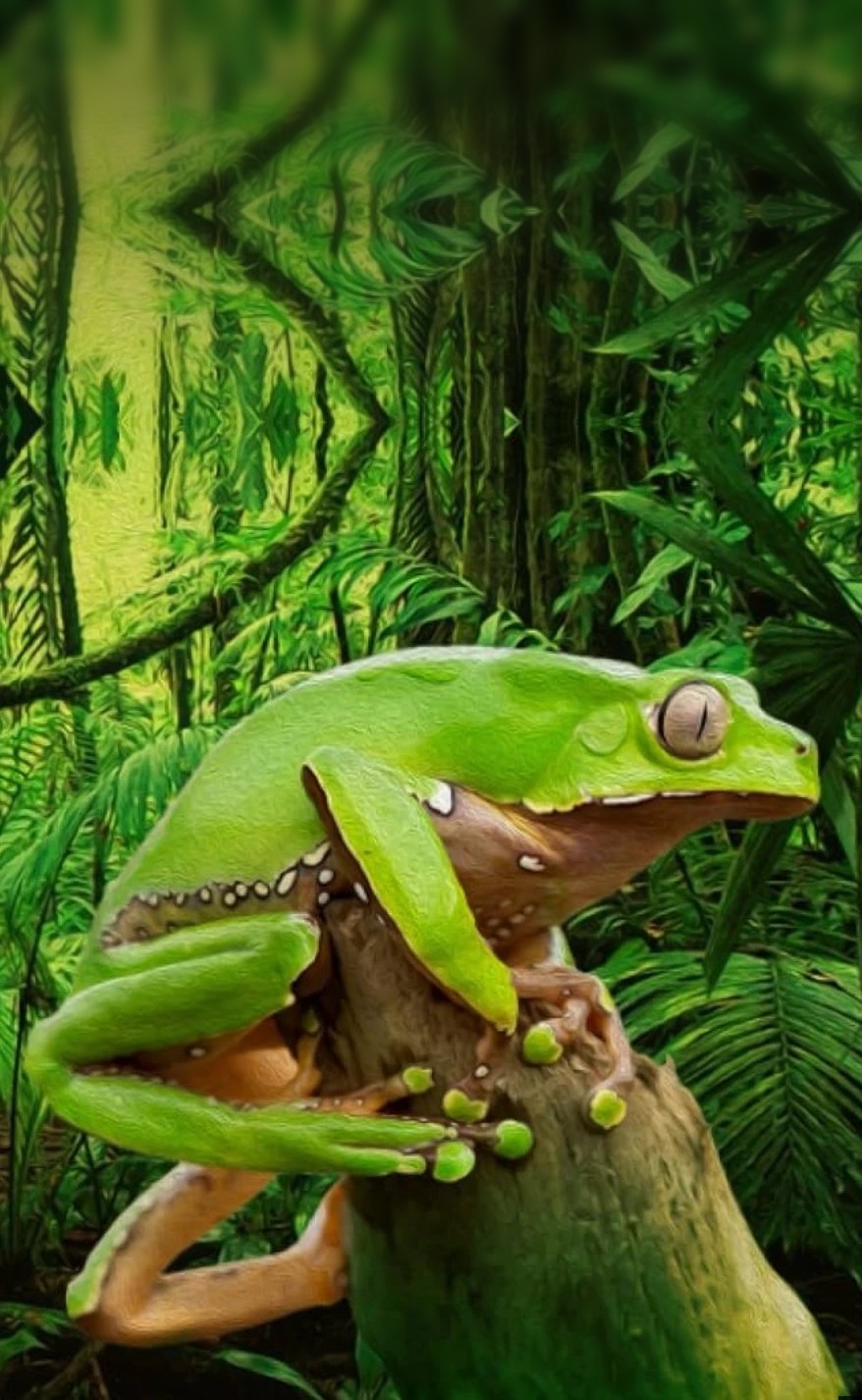 Phyllomedusa bicolor, la rana mono gigante